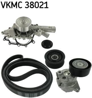 Water Pump + V-ribbed Belt Kit VKMC 38021 - image 2