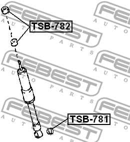 Spacer Tube, shock absorber TSB-782 - image 2