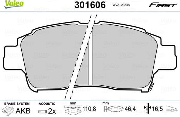 Brake Pad Set, disc brake ESSENTIAL 301606