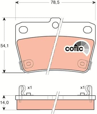 Brake pads rear, Top Quality GDB3279 - image 3
