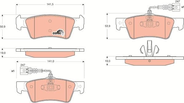 Brake pads rear, Top Quality GDB1672 - image 2