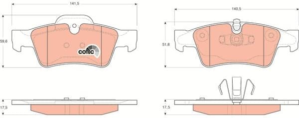 Brake pads rear, Top Quality GDB1643 - image 3