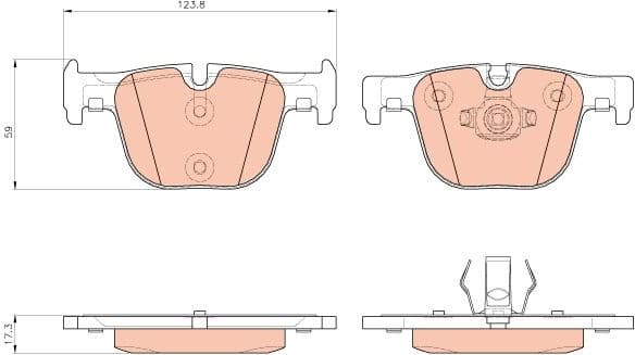 Brake pads rear, Top Quality GDB1937 - image 2