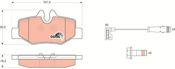 Brake pads rear, Top Quality GDB1601 - image 2