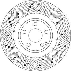 Brake Disc TRW SINGLE DF6674S - image 2
