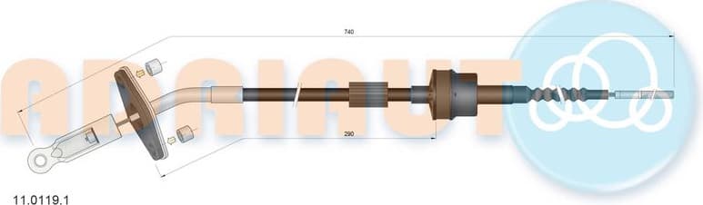 Cable Pull, clutch control 11.0119.1