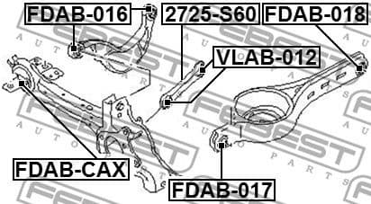 Mounting, control/trailing arm FDAB-017 - image 2