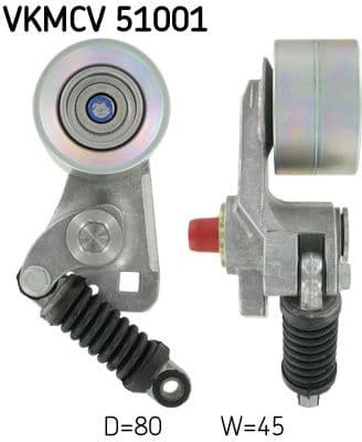 Belt Tensioner, V-ribbed belt VKMCV51001