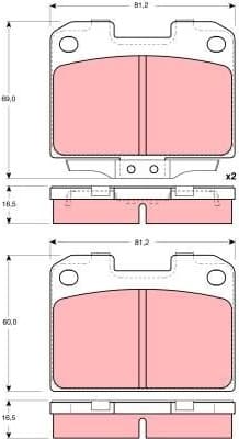 Brake Pad Set, disc brake GDB3104 - image 2