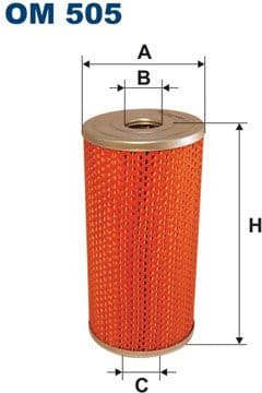 Filter, operating hydraulics OM 505