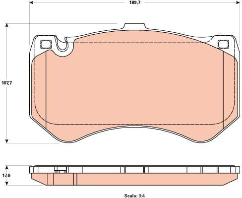 Brake Pad Set, disc brake GDB1907 - image 2