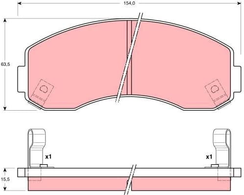 Brake Pad Set, disc brake GDB3145 - image 2
