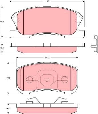 Brake Pad Set, disc brake GDB3220 - image 2