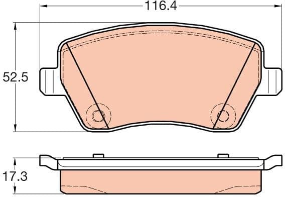 Brake Pad Set, disc brake GDB2017 - image 3