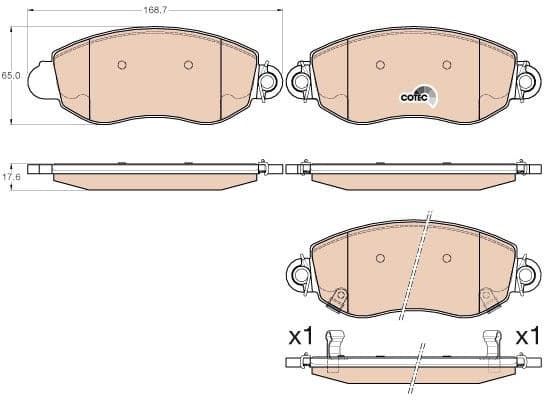 Brake Pad Set, disc brake COTEC GDB2006 - image 3