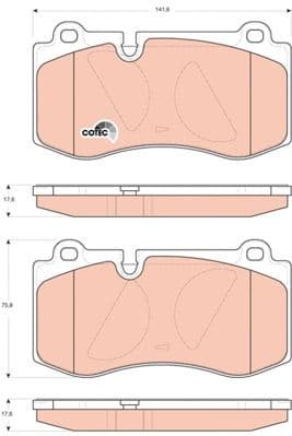 Brake Pad Set, disc brake COTEC GDB1733 - image 3