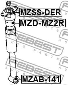 Bush, shock absorber MZAB-141 - image 2