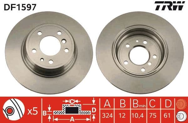 Brake Disc DF1597 - image 3