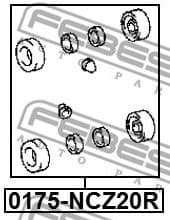 Repair Kit, wheel brake cylinder 0175-NCZ20R - image 2