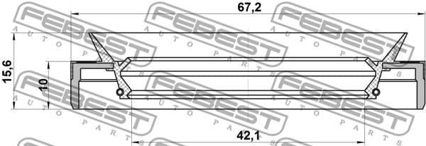 Shaft Seal, drive shaft 95MEY-44671016C - image 2