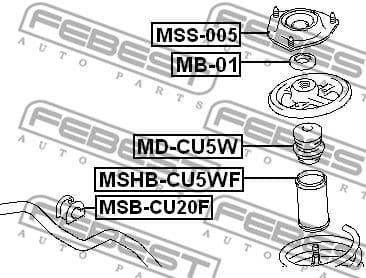 Protective Cap/Bellow, shock absorber MSHB-CU5WF - image 2