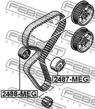 Tensioner Pulley, timing belt 2487-MEG - image 2