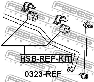 Repair Kit, stabiliser bush HSB-REF-KIT - image 2
