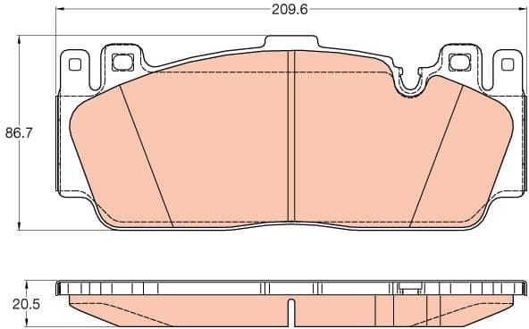 Brake Pad Set, disc brake GDB2020 - image 3