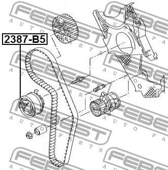 Tensioner Pulley, timing belt 2387-B5 - image 2