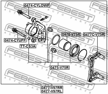 Brake Caliper Bracket Set 0477C-V75R