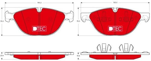 Brake Pad Set, disc brake DTEC COTEC GDB1728DTE - image 2