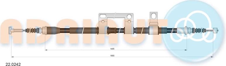 Cable Pull, parking brake 22.0242