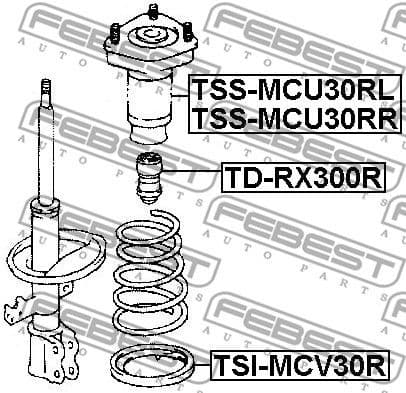 Suspension Strut Support Mount TSS-MCU30RR - image 2