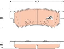 Brake Pad Set, disc brake COTEC GDB4178 - image 3