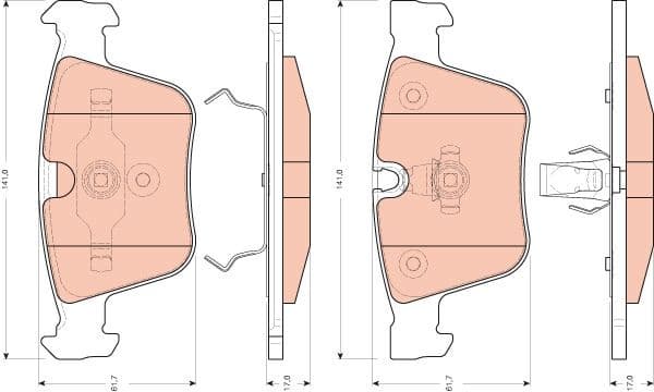 Brake Pad Set, disc brake GDB1675 - image 3