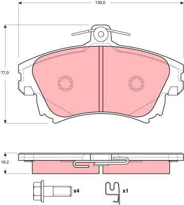 Brake Pad Set, disc brake GDB3389 - image 2