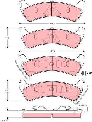 Brake Pad Set, disc brake GDB4041 - image 2