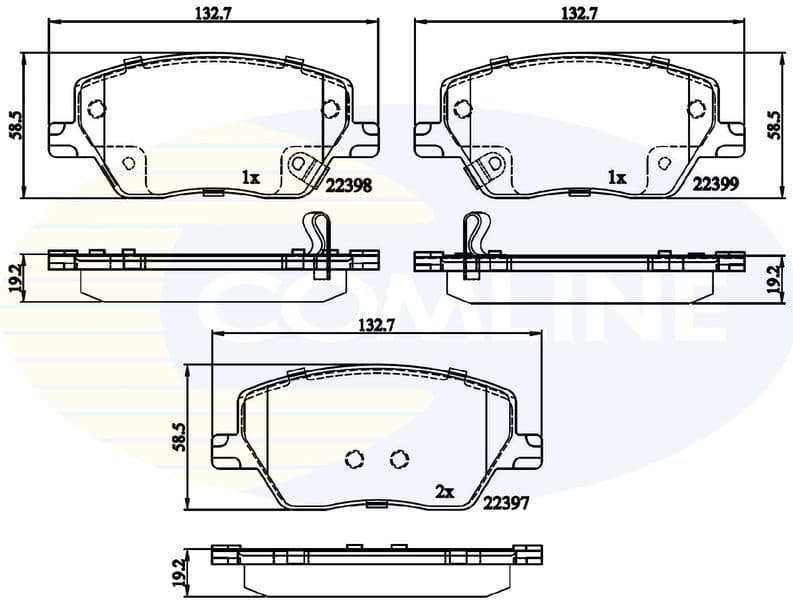 Brake Pad Set, disc brake CBP32324 - image 2