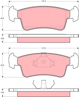 Brake Pad Set, disc brake GDB867 - image 2