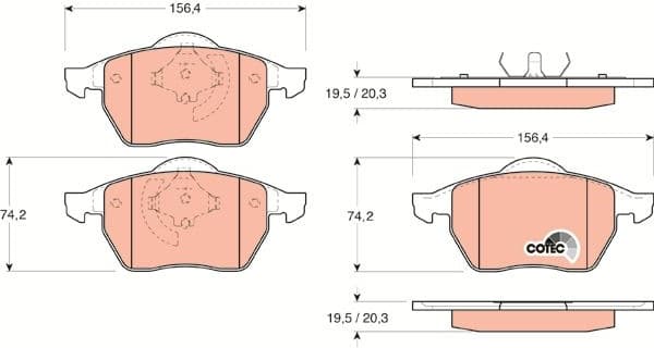 Brake Pad Set, disc brake COTEC GDB1200 - image 3