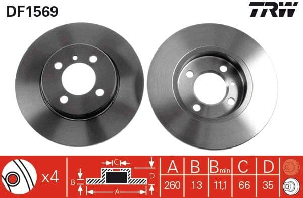 Brake Disc DF1569 - image 3