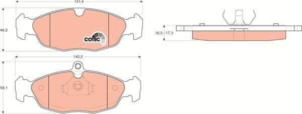 Brake pads front GDB1040 - image 3