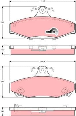 Brake Pad Set, disc brake COTEC GDB3135 - image 2