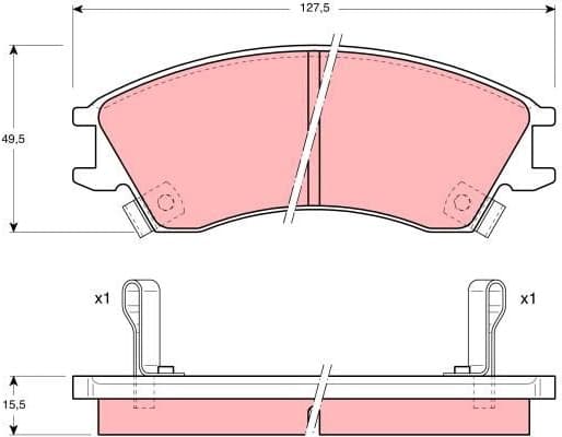 Brake Pad Set, disc brake GDB992 - image 2