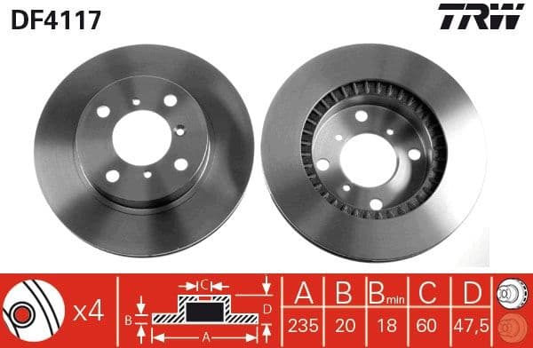 Brake Disc DF4117 - image 3
