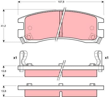 Brake Pad Set, disc brake GDB4042 - image 2
