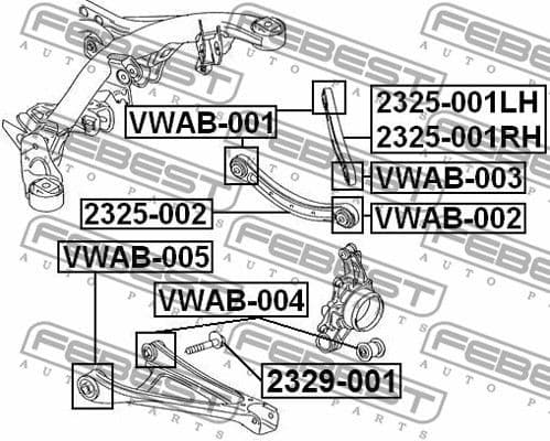 Mounting, control/trailing arm VWAB-004 - image 2