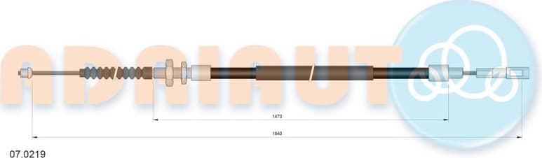 Cable Pull, parking brake 07.0219