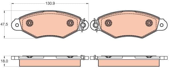 Brake Pad Set, disc brake GDB2024 - image 3