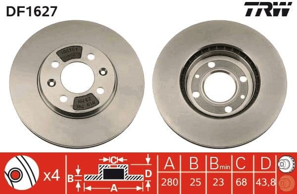 Brake Disc DF1627 - image 3